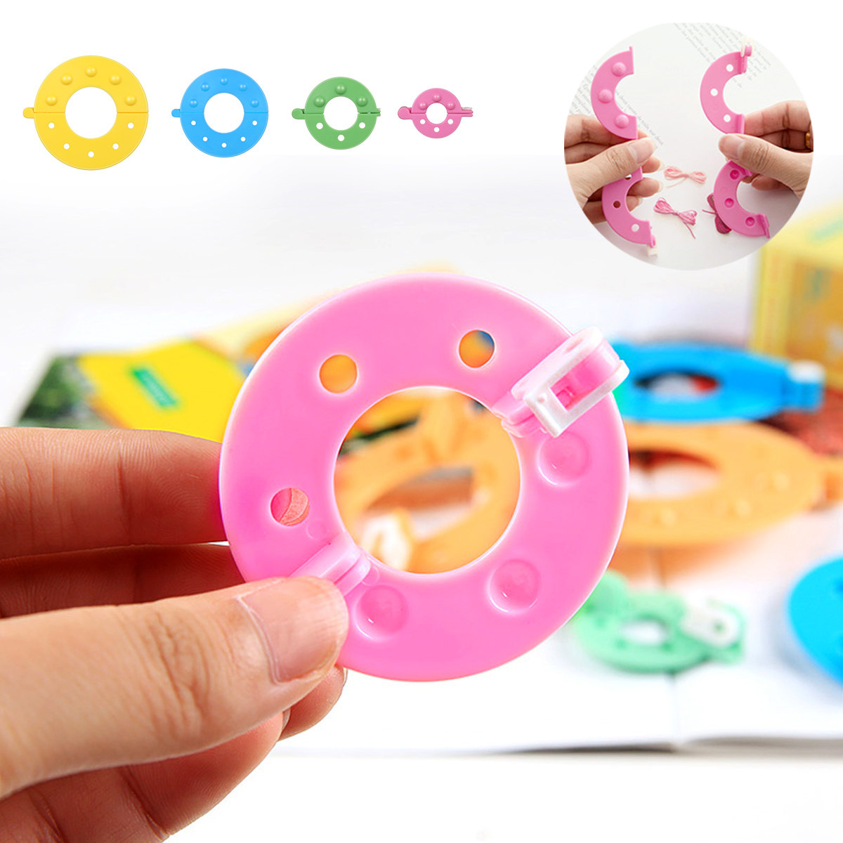 8個入りポンポンメーカー 4サイズ必須 ABS樹脂製毛玉メー - Pom Pom Maker Tool のレビューと価格